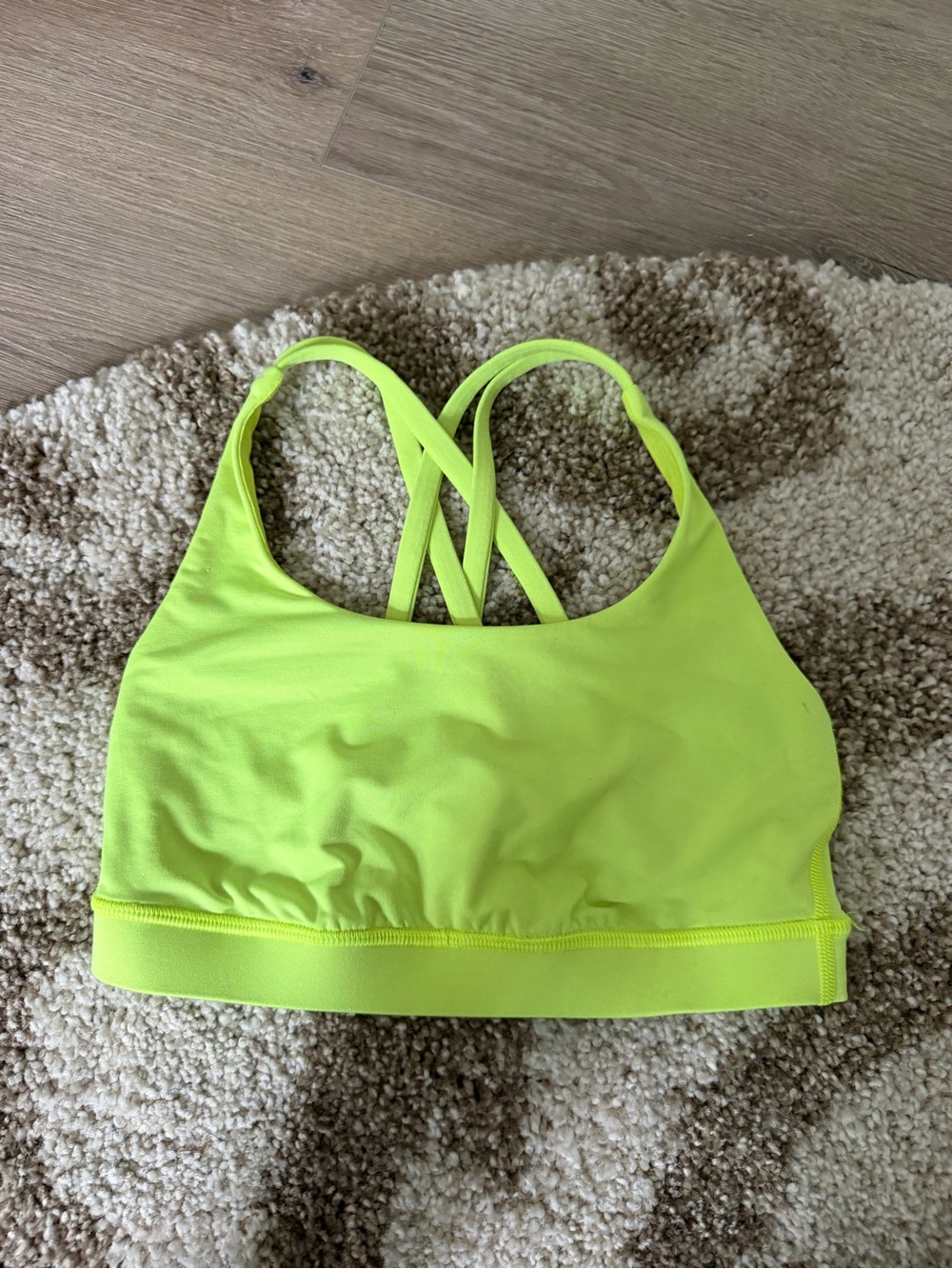Lululemon Women’s Cross-Back Sports Bralette - Neon Yellow